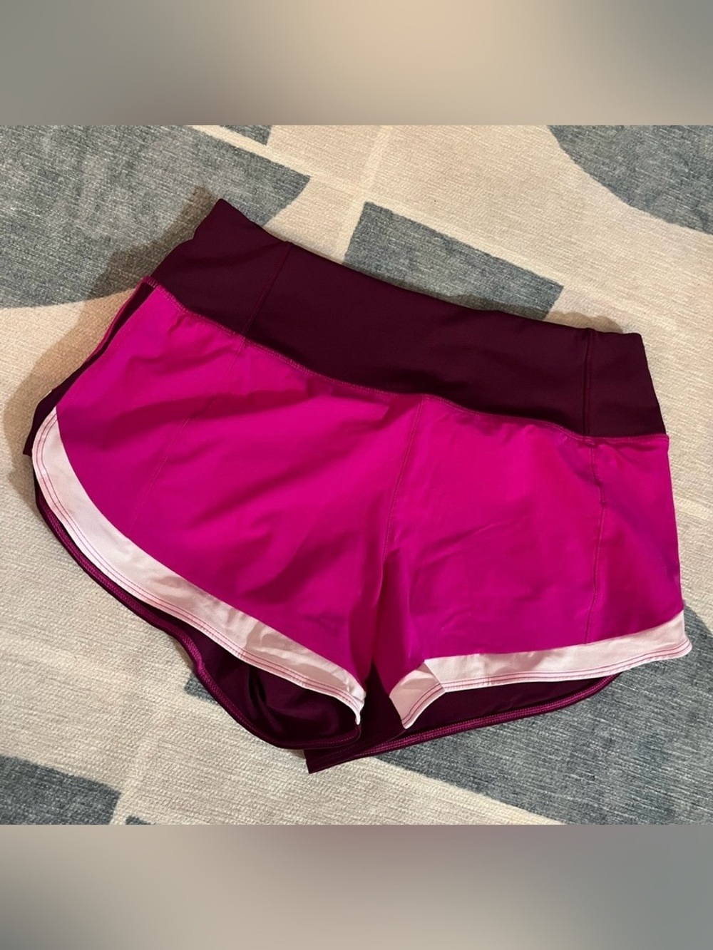 XS Athleta Fuchsia and Deep Plum Athletic Shorts